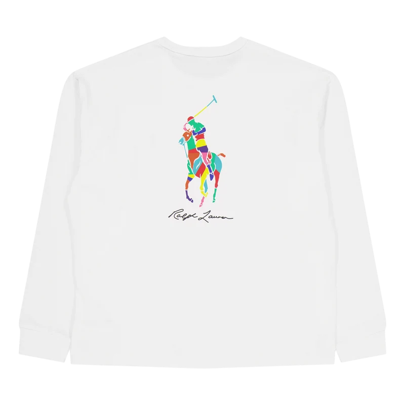 Relaxed Fit Big Pony Jersey T-Shirt White