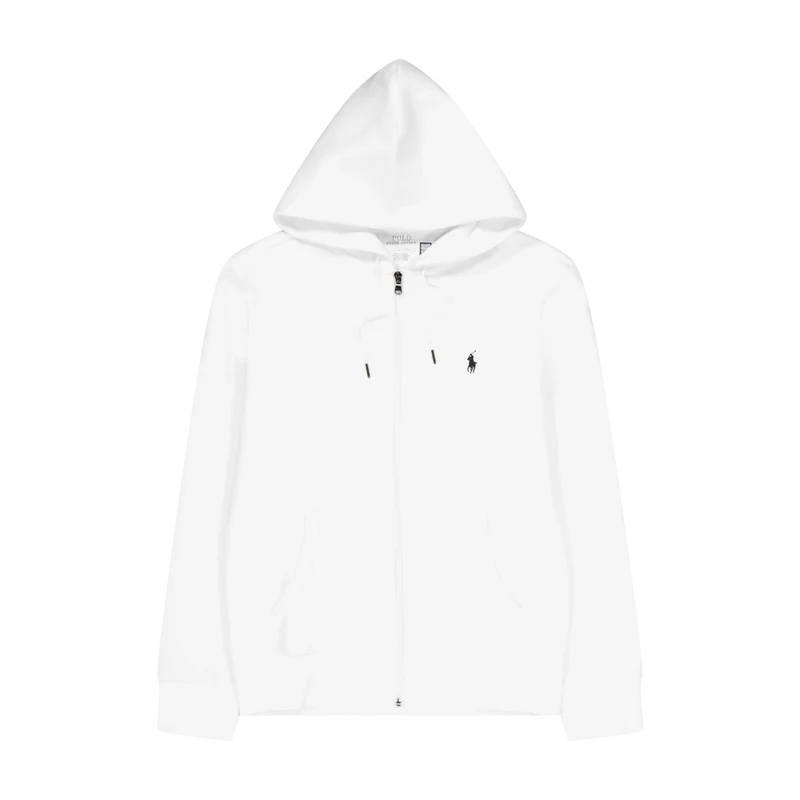 Double-Knit Full-Zip Hoodie White