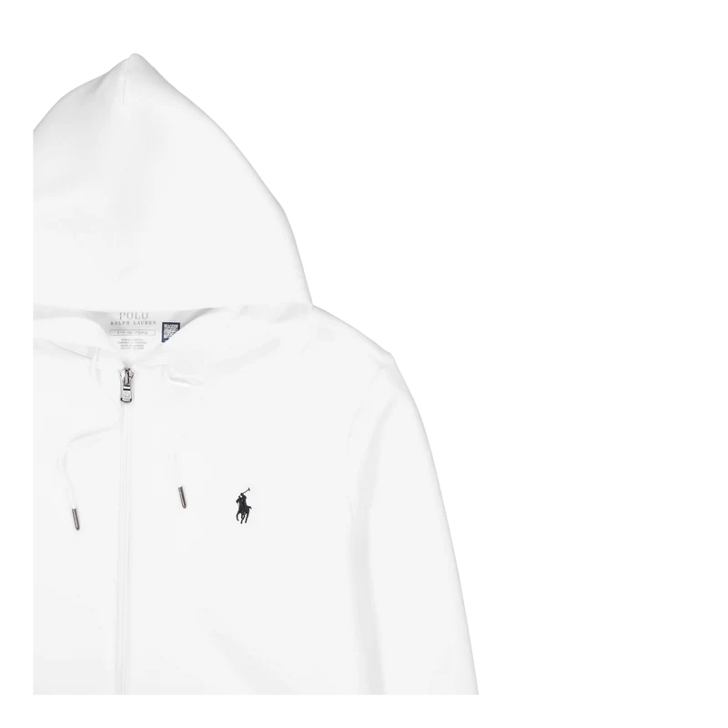 Double-Knit Full-Zip Hoodie White