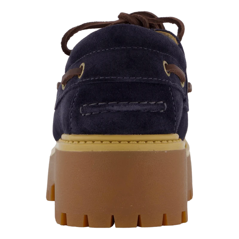 Stone Street Boat Shoe Dark Blue Suede