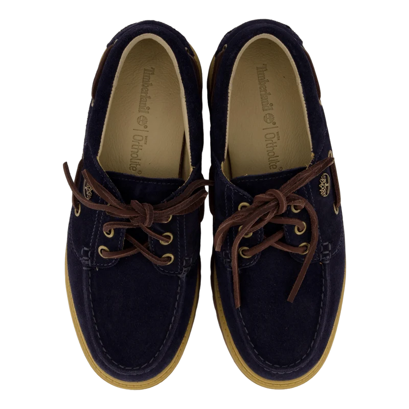 Stone Street Boat Shoe Dark Blue Suede