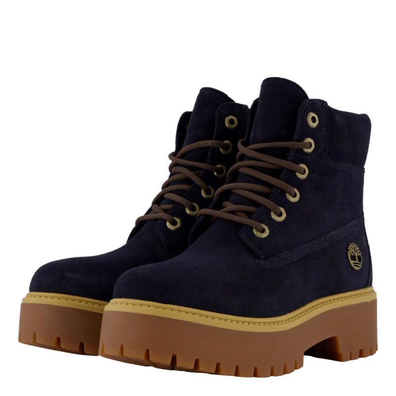 Stone Street 6 Inch Lace Up Wa Dark Blue Suede