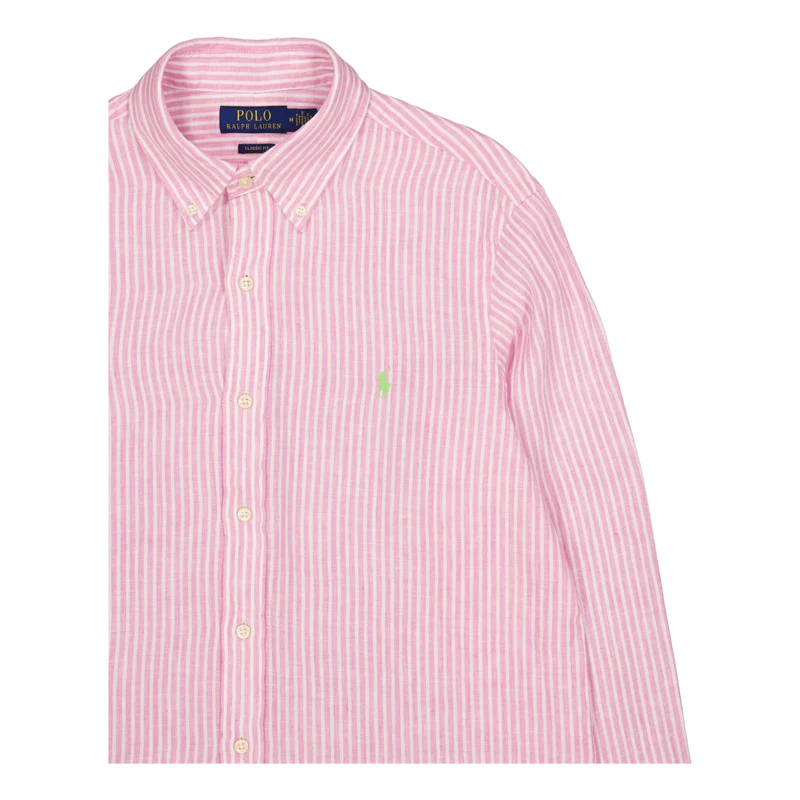 Classic Fit Striped Shirt Pink / White