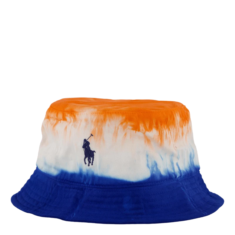 Tie-Dye Twill Bucket Hat Brght Sgnl Orange / Spa Royal