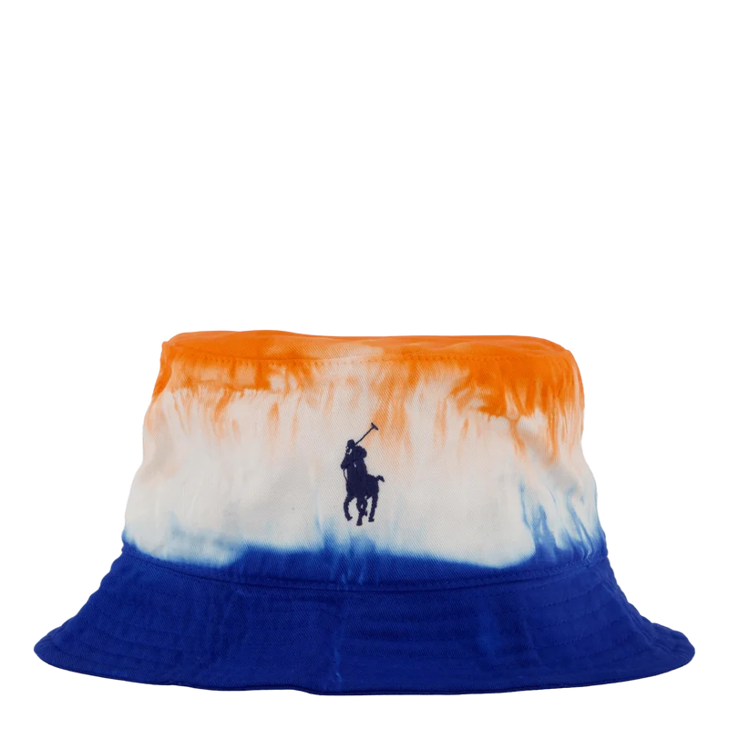 Tie-Dye Twill Bucket Hat Brght Sgnl Orange / Spa Royal