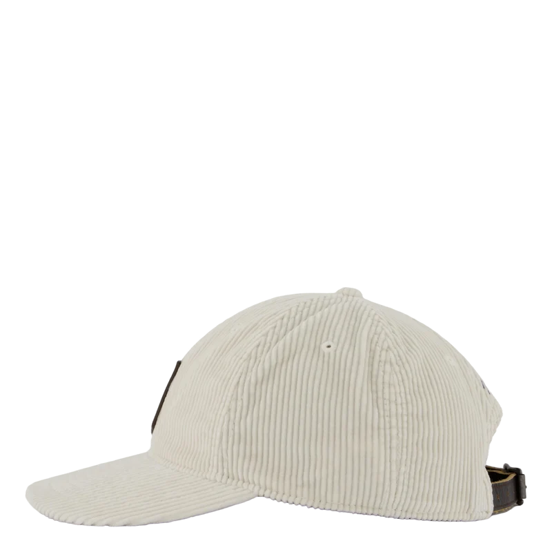 Logo-Patch Corduroy Ball Cap Antique Cream