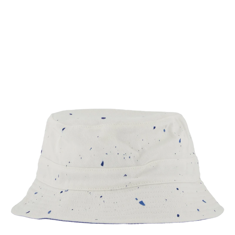 Polo Bear Paint-Splatter Bucket Hat White