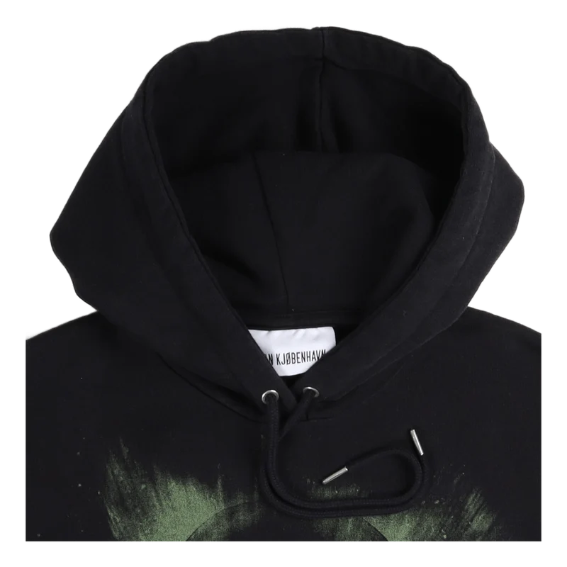 Artwork Hoodie Faded Black Alien