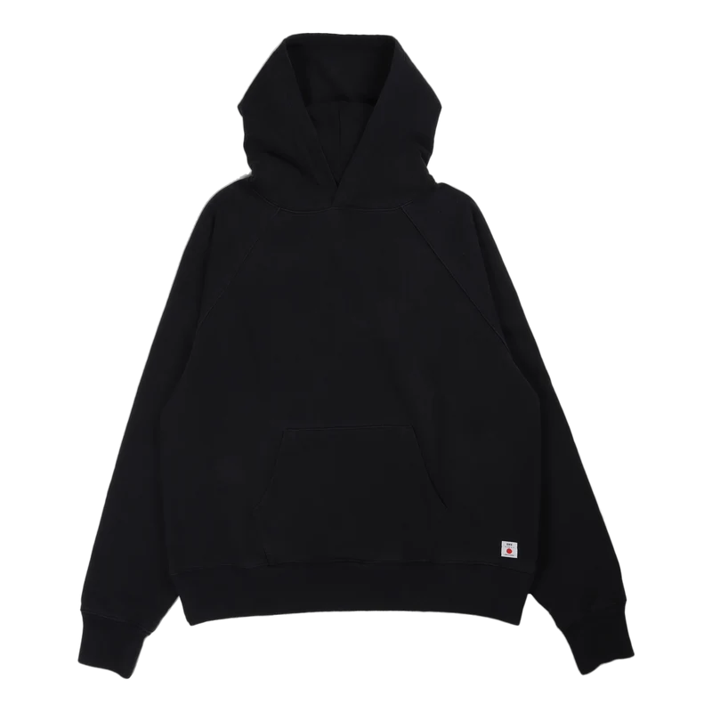 Raglan-sleeve Hood Sweat Black Ozone