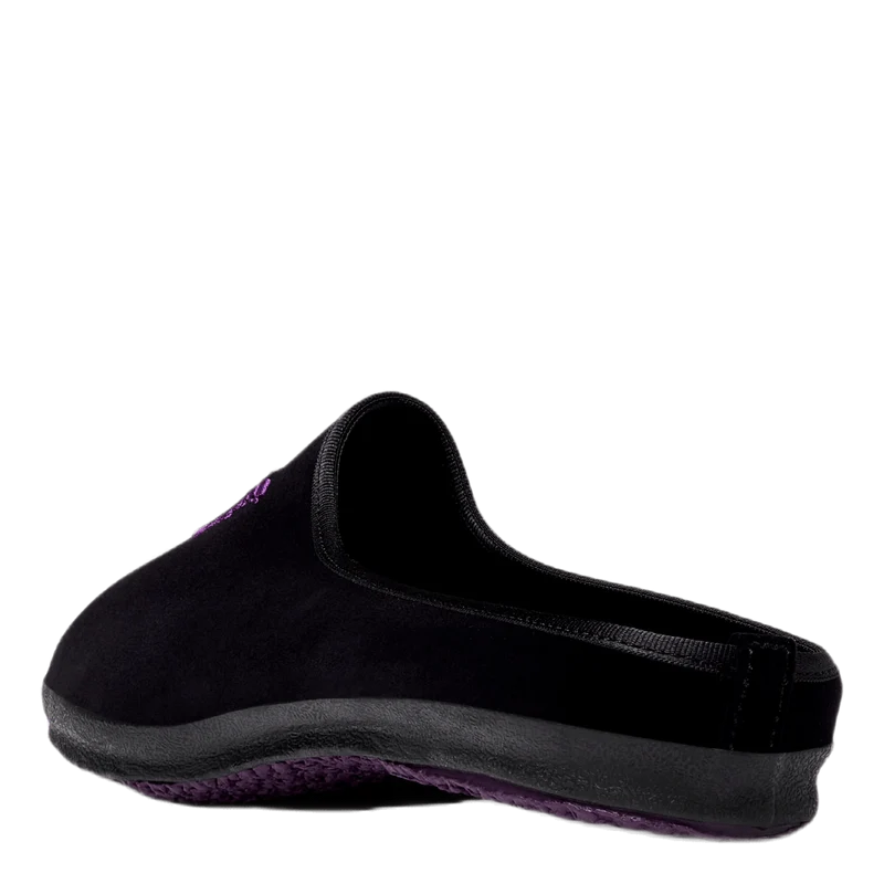 Papillon Emb. Mule Black