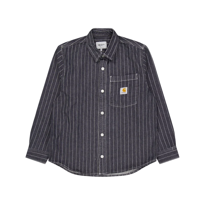 Orlean Shirt Jac Orlean Stripe, Black / White