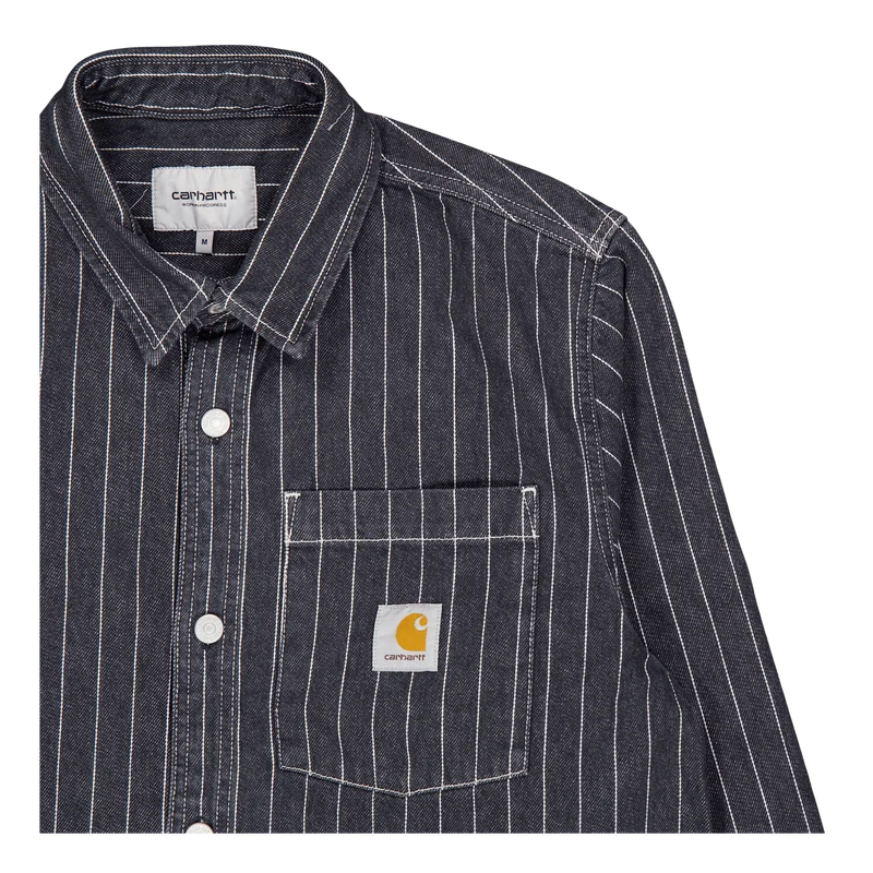 Orlean Shirt Jac Orlean Stripe, Black / White