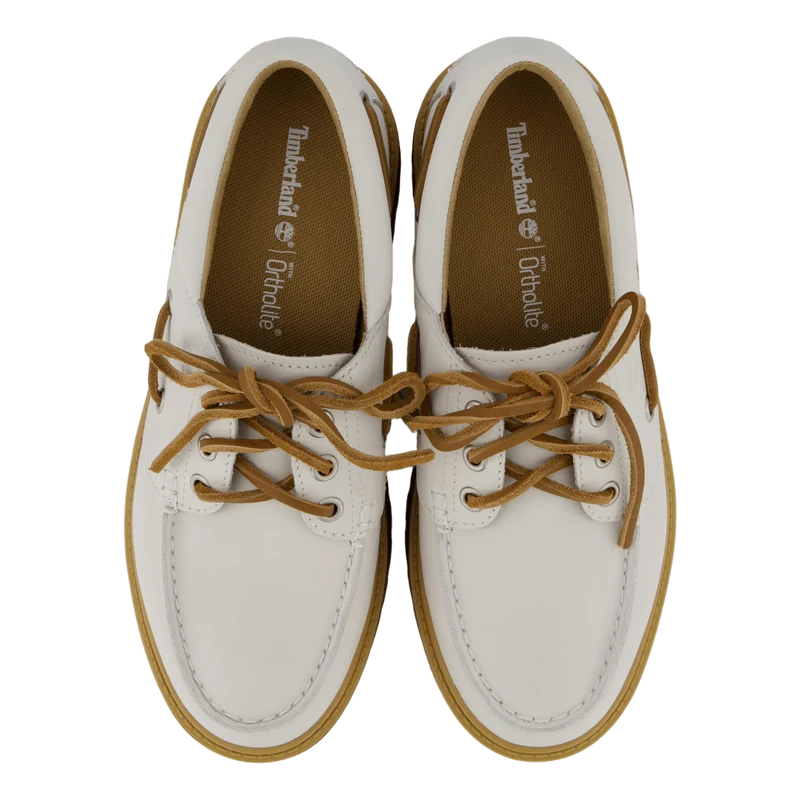 Stone Street Boat Shoe White Full Grain