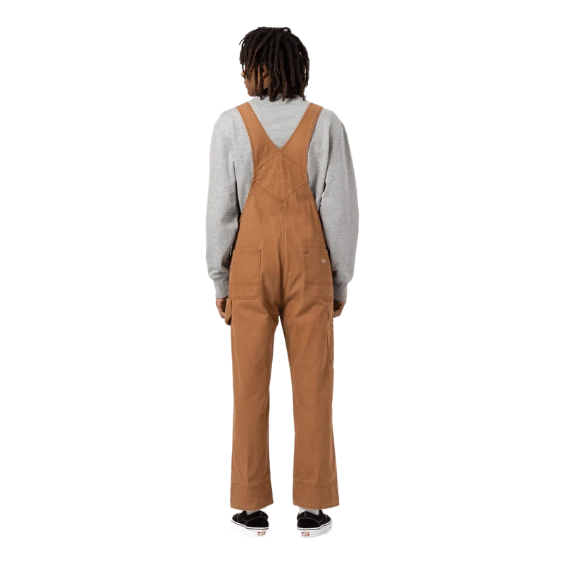 Dickies Duck Canvas Bib Stone Washed Brown Duck