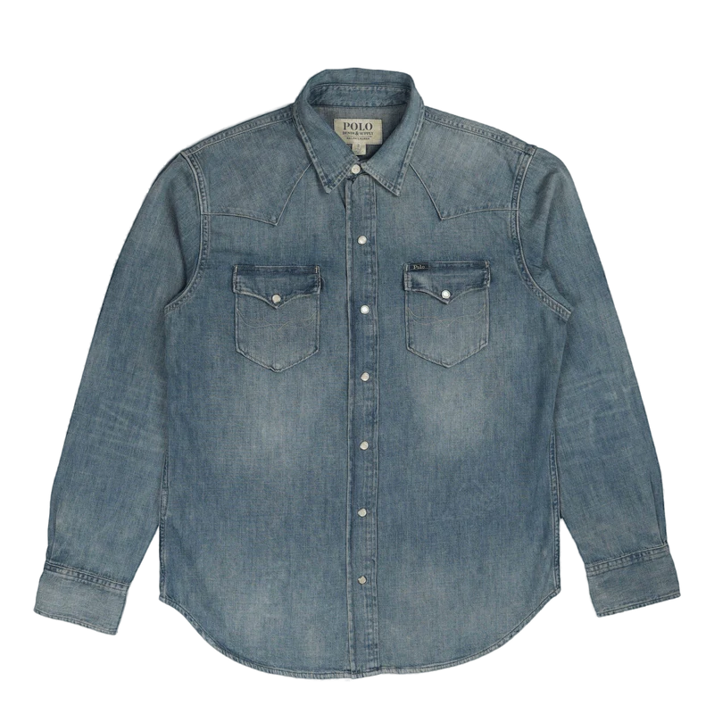 Slub Denim Western Shirt Rl Western
