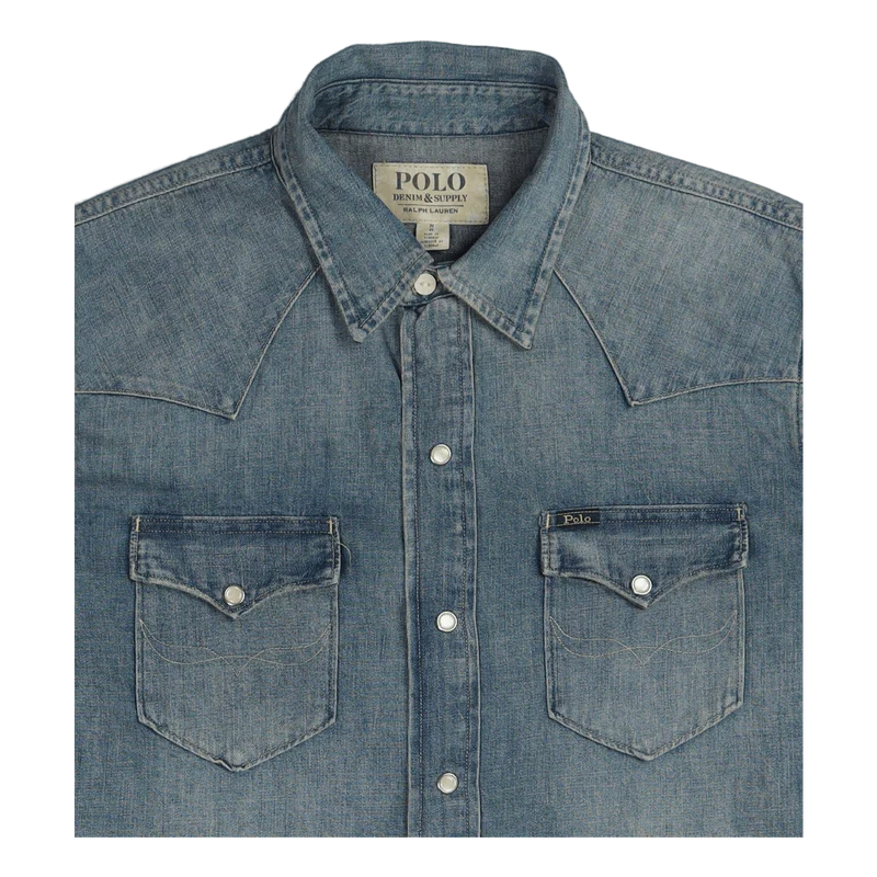 Slub Denim Western Shirt Rl Western