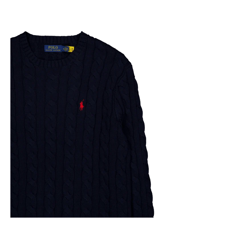 Cable-Knit Cotton Sweater Hunter Navy