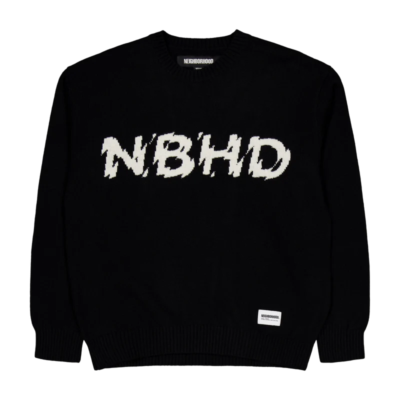 Intarsia Sweater Black
