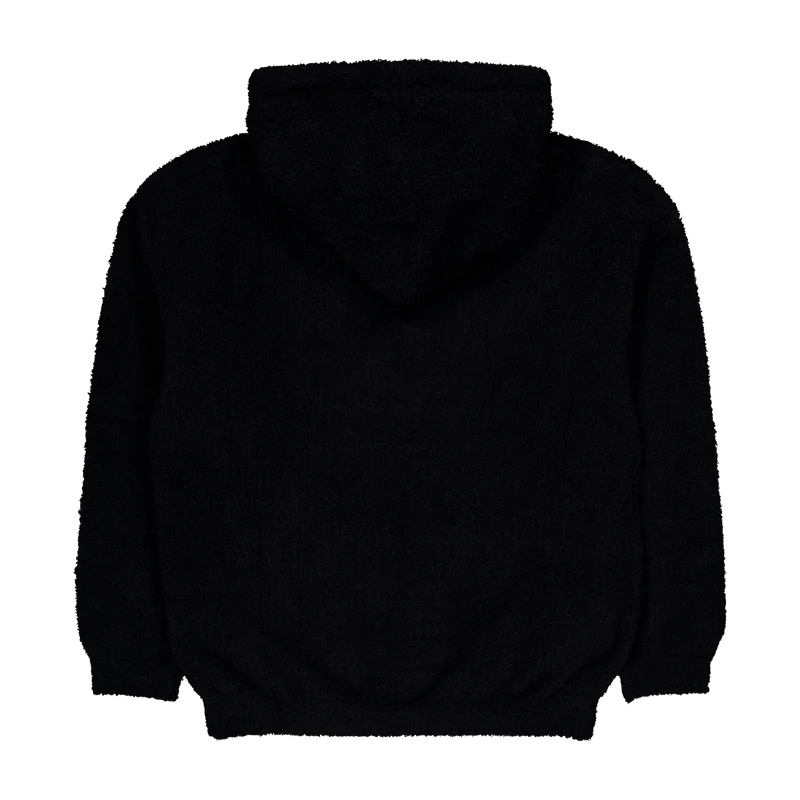 Fluffy Zip Up Parka Black