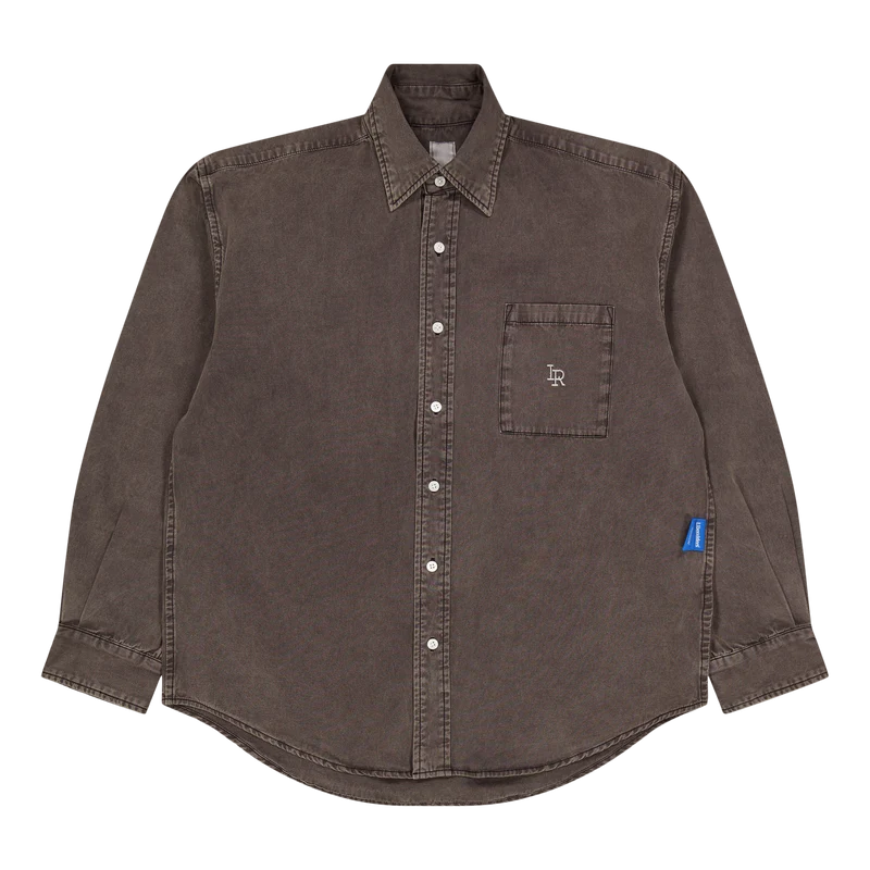 Garment Dyed Oxford Shirt Charcoal