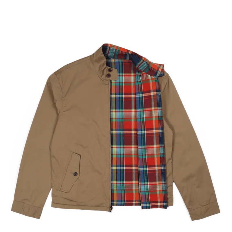 Reversible Chino-Madras Jacket Madras/Luxury Tan