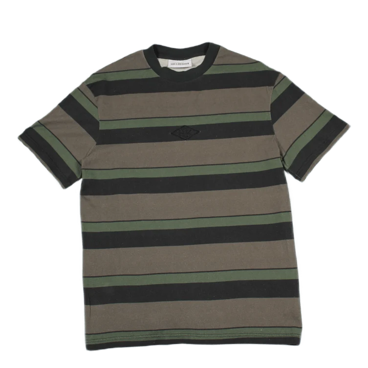 Boxy Tee Short Sleeve Dark Tonal Stripes