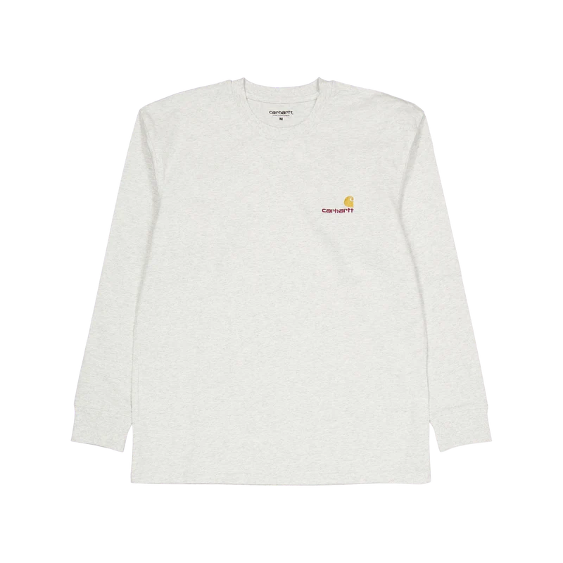 L/s American Script T-shirt Ash Heather