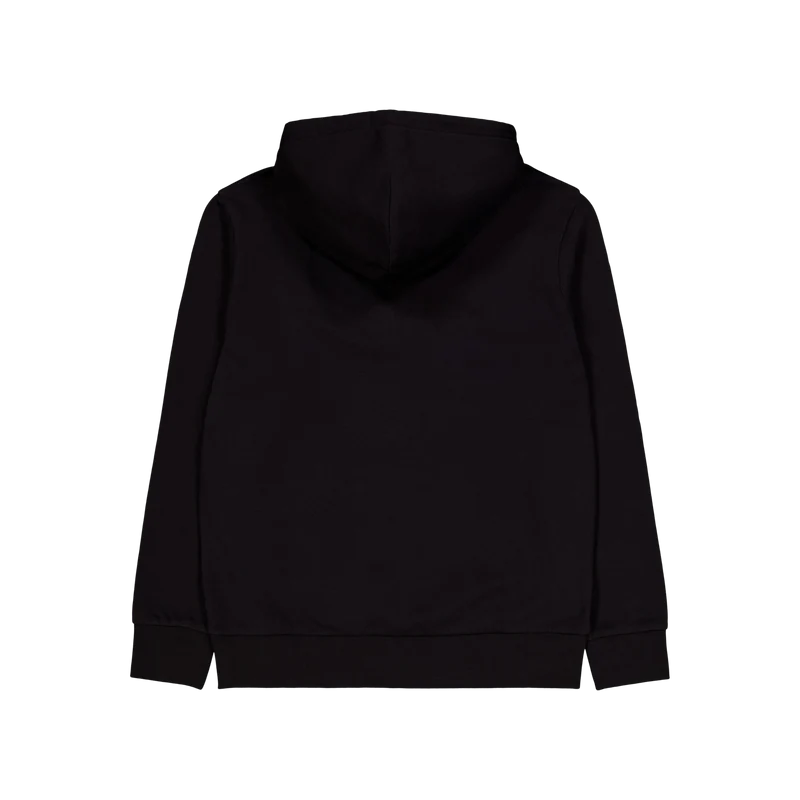 Hooded Script Embroidery Sweat Black / White