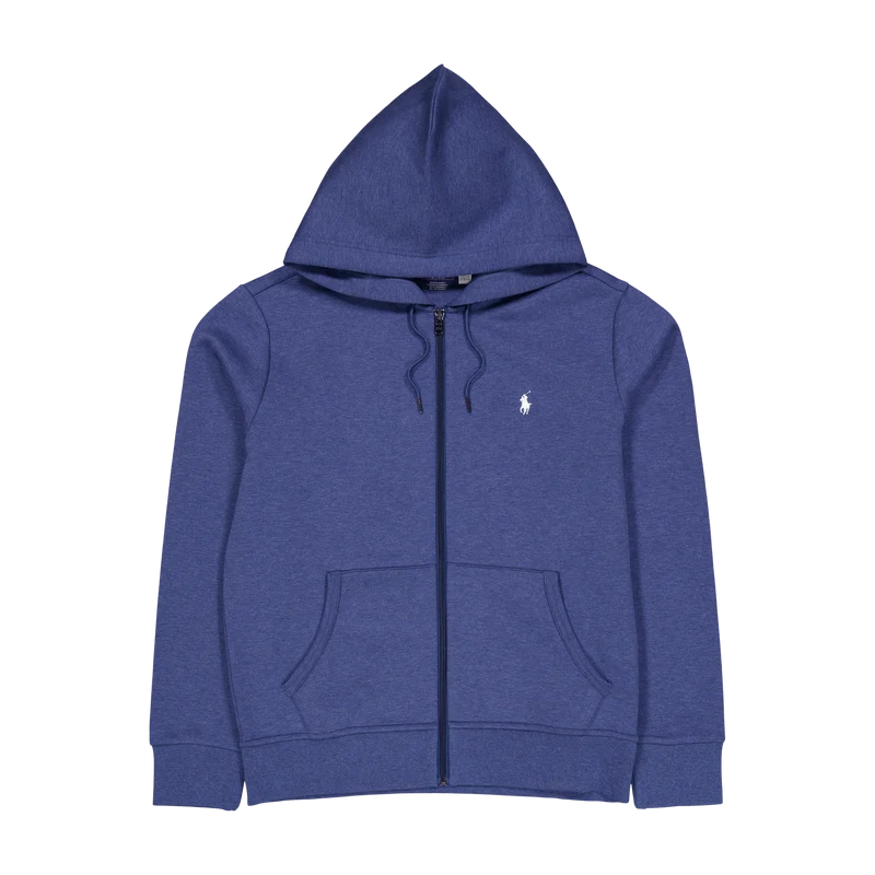 Double-Knit Full-Zip Hoodie Derby Blue Heather