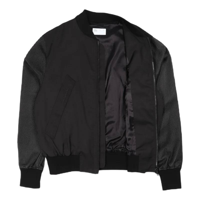 4sd Bomber W/p.leather Sleeves