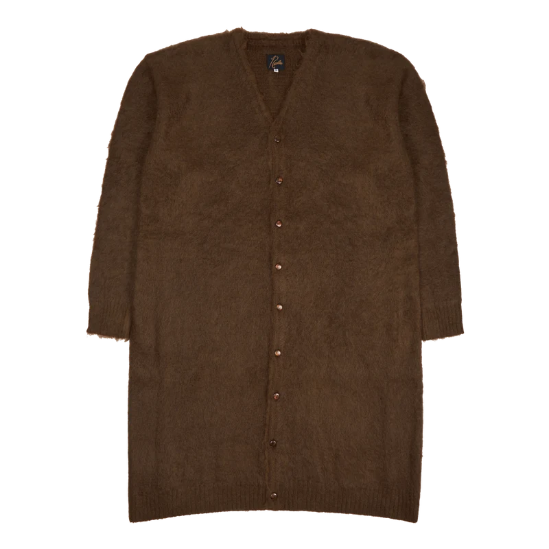Needles Mohair Long Cardigan - Brown
