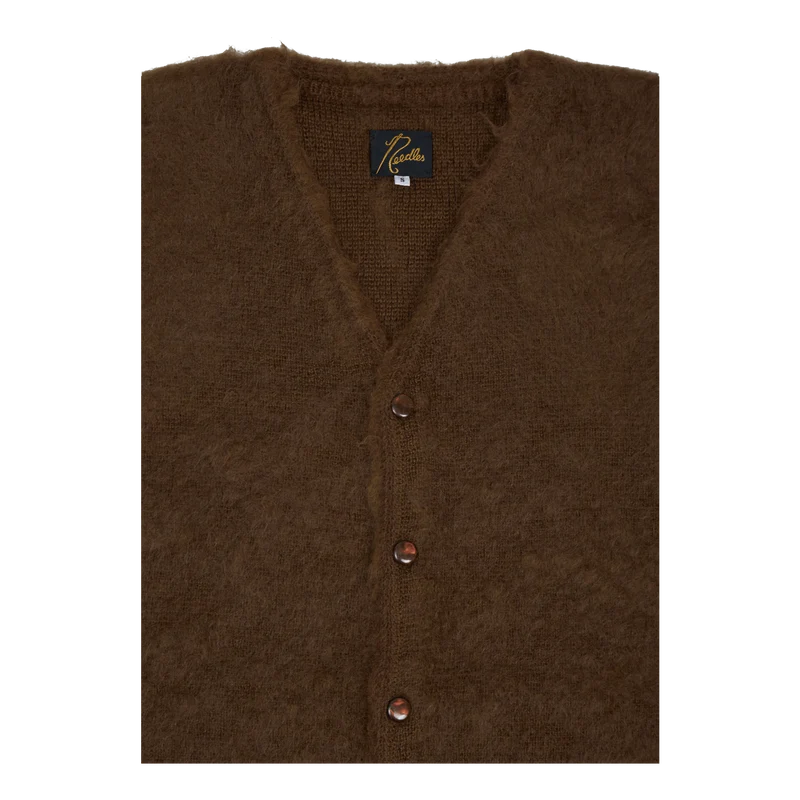 Needles Mohair Long Cardigan - Brown