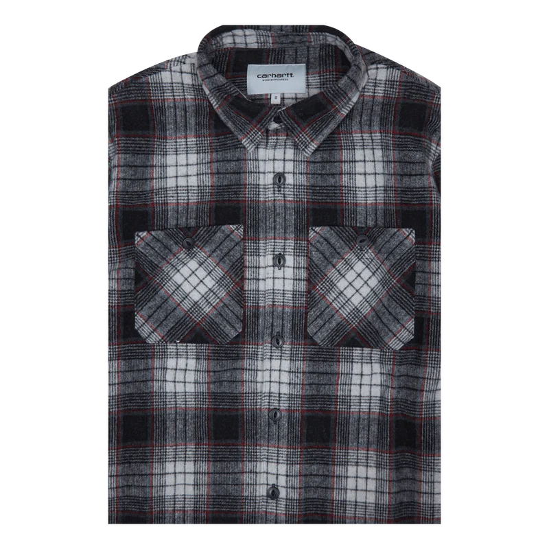 L/s Hagen Shirt 55/40/5% Polye Hagen Check, Hammer