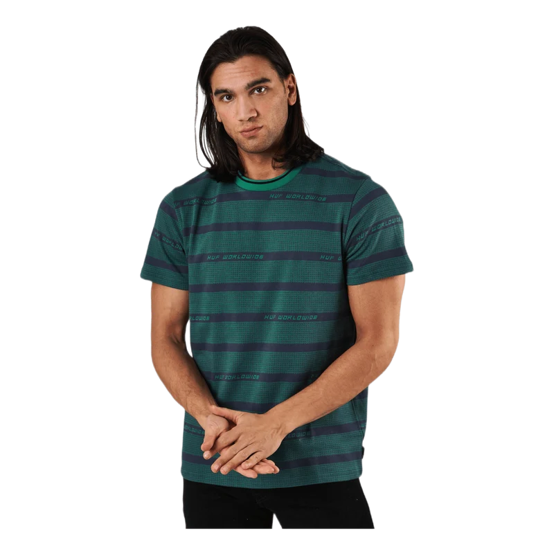 Enzo Striped S/s Knit Top Dynamic Cobalt