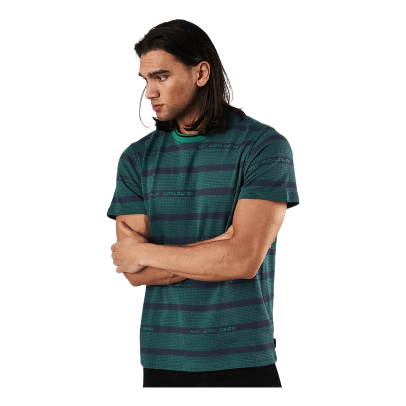 Enzo Striped S/s Knit Top Dynamic Cobalt