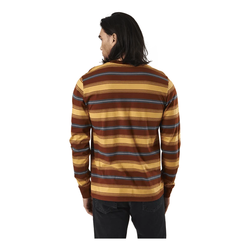 L/s Buren T-shirt Buren Stripe, Brandy