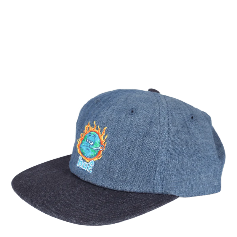 Global Warming 6 Panel Hat Blue Chambray