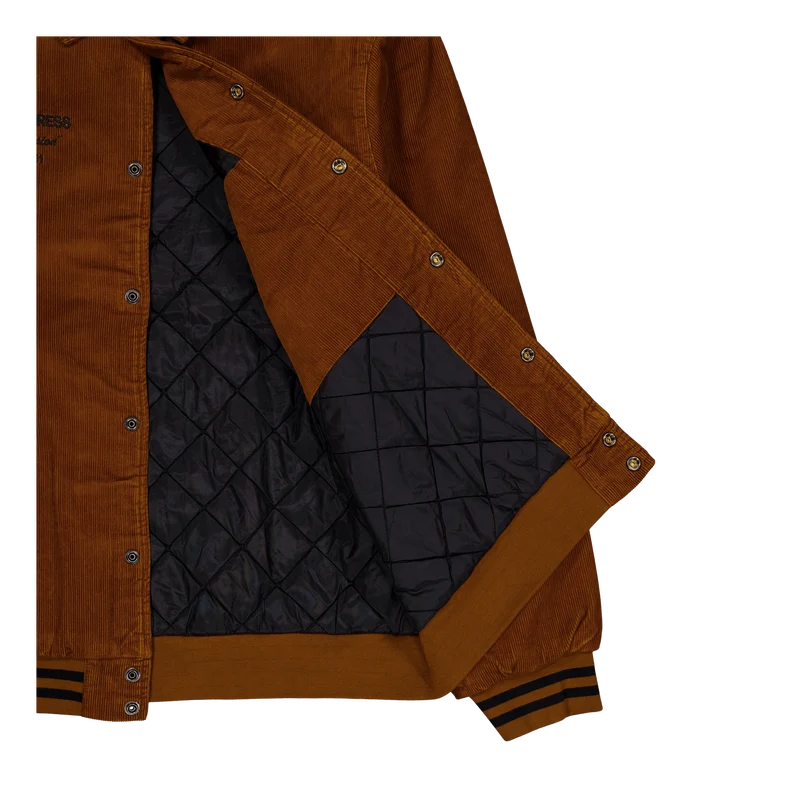 Rugged Letterman Jacket Deep H Brown / Black