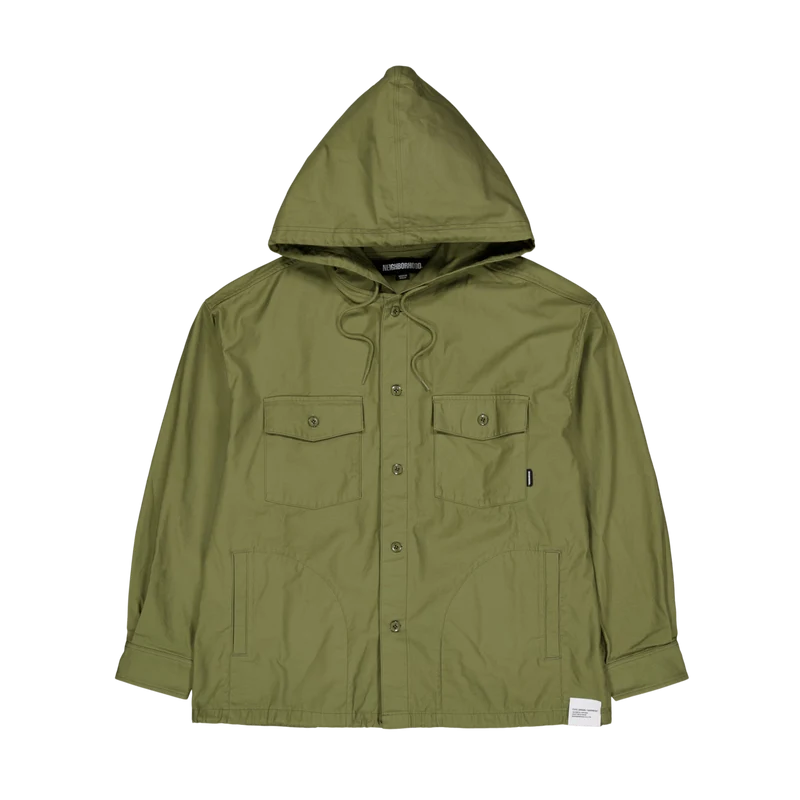 Hooded Shirt Ls Olive Drab