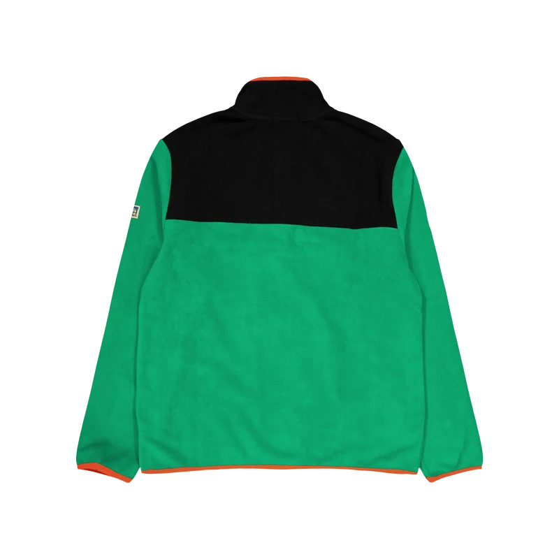 Color-Blocked Brushed Fleece Pullover Billiard Multi
