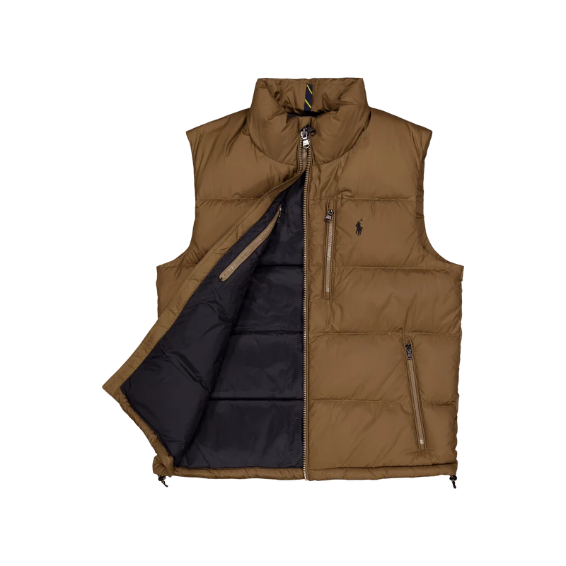 The Gorham Down Vest Dark Taupe