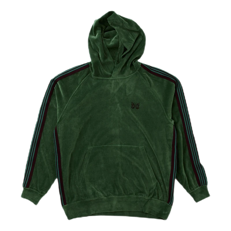 Track Hoody - C/pe Velour Green