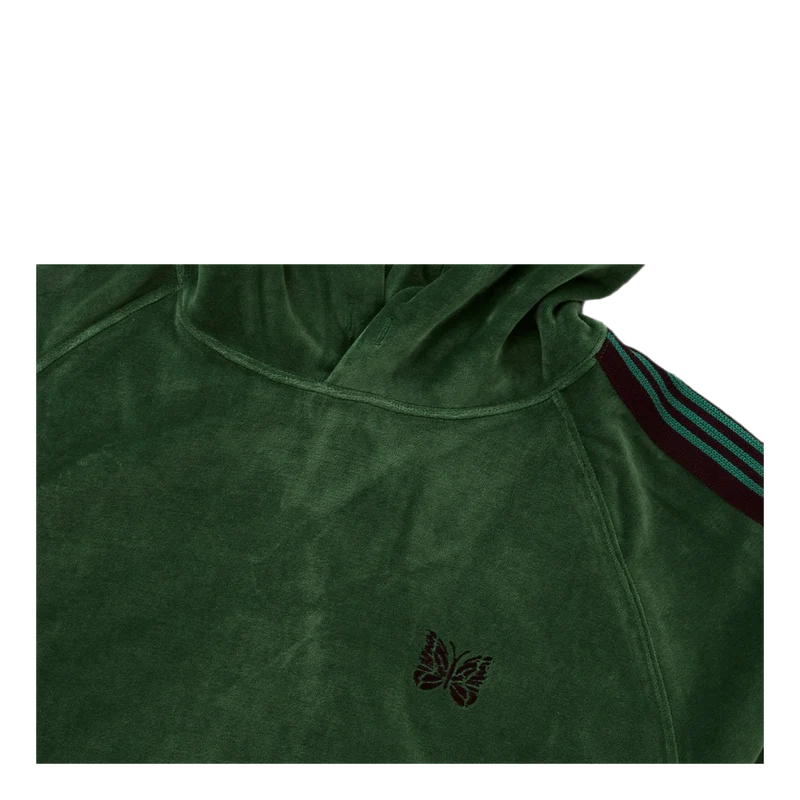 Track Hoody - C/pe Velour Green