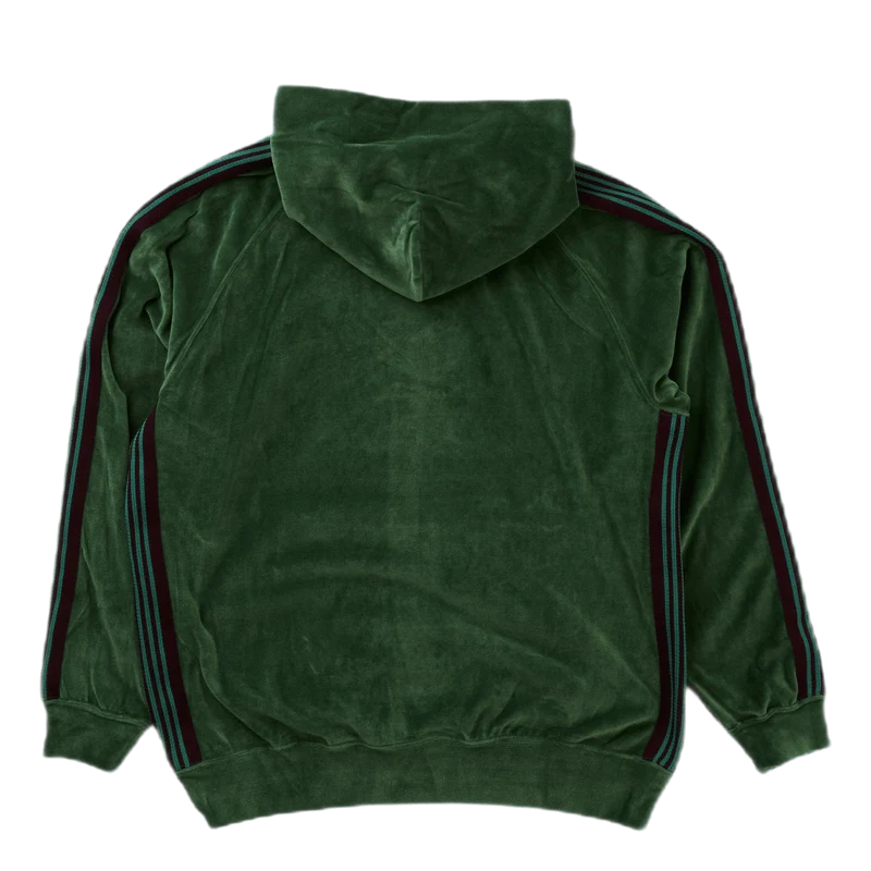 Track Hoody - C/pe Velour Green