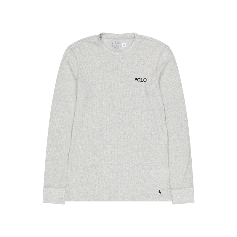 Waffle-Knit Crewneck Sleep Shirt Andover Heather