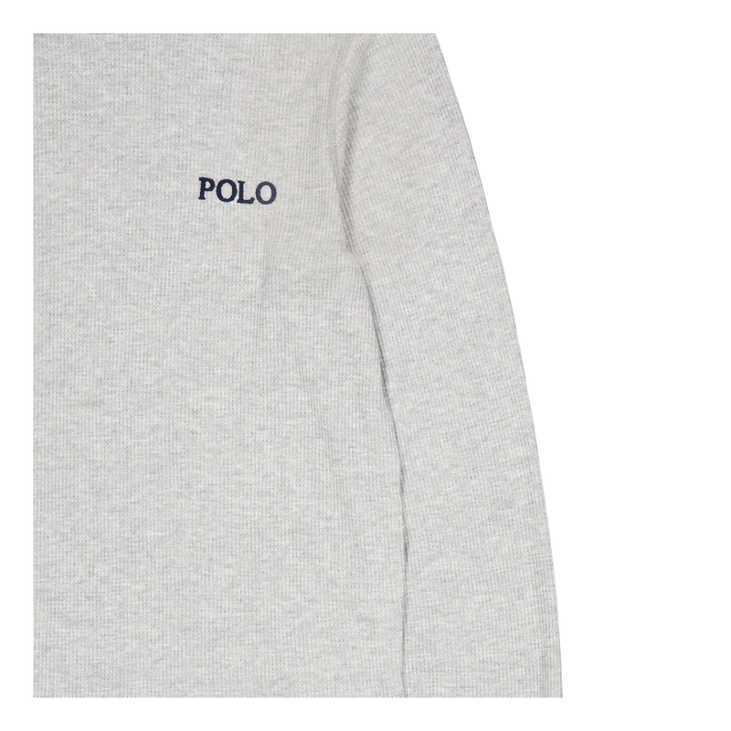 Waffle-Knit Crewneck Sleep Shirt Andover Heather