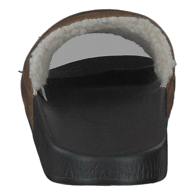 Faux-Shearling–Lined Suede Slide Snuff