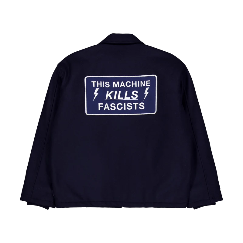 Melton Zip Up Jacket Navy