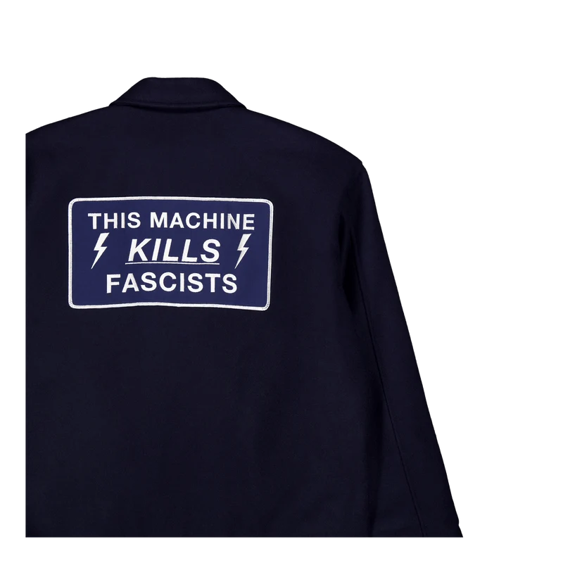 Melton Zip Up Jacket Navy