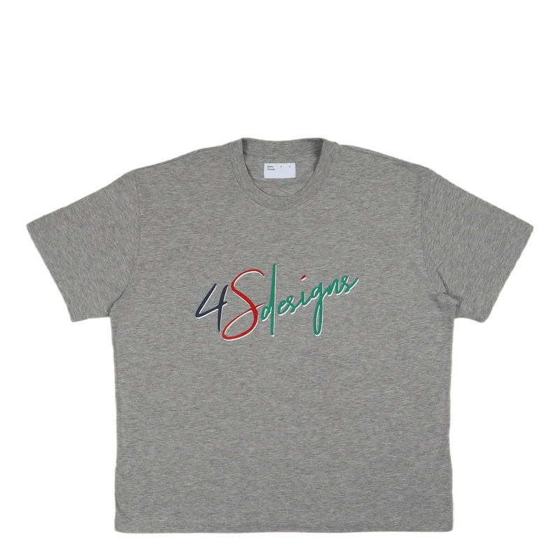 Tshirt In H.grey 4sd Script Mo